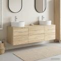 vidaXL Set kabinetov do kúpeľne 3 ks Dub sonoma 62,5 x 44,5 x 50 cm
