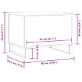 vidaXL Konferenčný stolík dub artisan 60x44,5x45 cm kompozitné drevo