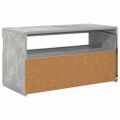 vidaXL TV skrinka s LED svetlami betónovo-sivá 75x35x40 cm