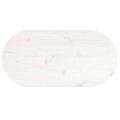 vidaXL Stolová doska biela 80x40x2,5 cm masívna borovica oválna