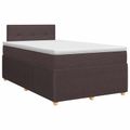 vidaXL Posteľ boxspring s matracom Tmavohnedá 120 x 200 cm Látka