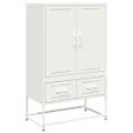 vidaXL Vysoká skrinka biela 68x39x111,5 oceľ