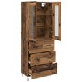 vidaXL Highboard Staré drevo 69,5 x 34 x 90 cm Kompozitné drevo