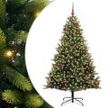 vidaXL Umelý skladací vianočný stromček 300 LED diód Zelená 180 cm