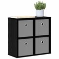 vidaXL Servírovacia skriňa Čierny dub 49,5 x 22 x 47 cm