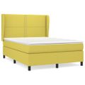 vidaXL Boxspring posteľ s matracom zelená 140x200 cm látka