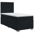 vidaXL Posteľ boxspring s matracom Čierna 80 x 200 cm Látka