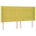 vidaXL Čelo postele s LED zelené 183x16x118/128 cm látka