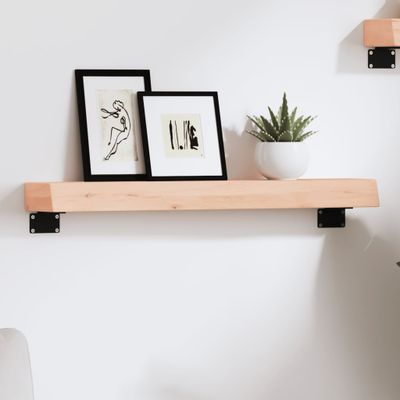 vidaXL Nástenná polica 60x10x6 cm neošetrený dubový masív