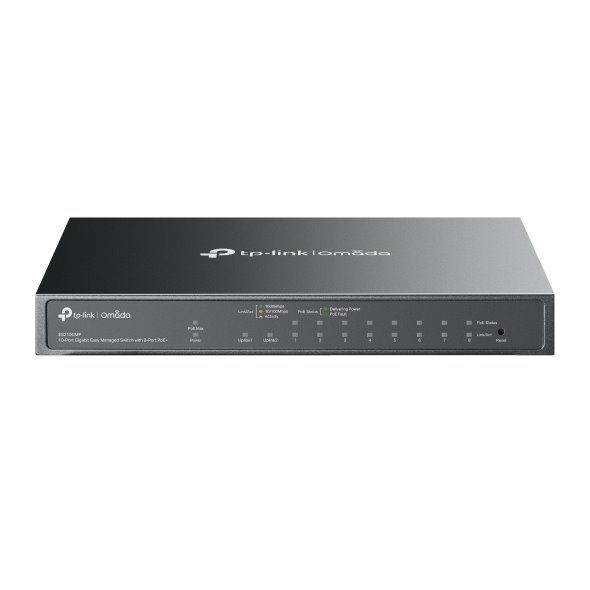 Switch TP-Link ES210GMP 1x SFP combo, 8x GLan s PoE+, 123W, Omáda SDN
