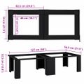 vidaXL Pedestal na práčku 2 ks Čierny 127 x 54,5 x 32,5 cm Oceľ