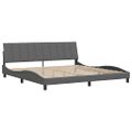 vidaXL Rám postele bez matraca Hanko tmavosivá 200x200 cm látka
