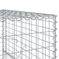 vidaXL Gabiónový kôš s krytom 500x100x150 cm pozinkované železo