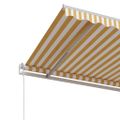 vidaXL Automaticky zaťahovacia markíza 500x350 cm žltá a biela