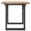 vidaXL Konferenčný stolík v tvare O 90x40x45,5 cm borovica a oceľ