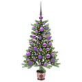 vidaXL Vianočný stromček s 150 LED-i so stojanom Zelená 90 cm PE