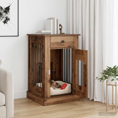 vidaXL Nábytok pre psa Staré drevo 50 x 47,5 x 80 cm Kompozitné drevo
