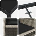 vidaXL Záhradný jedálenský set s vankúšom 9 pcs Svetlosivá polyratan