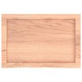 vidaXL Kúpeľňová doska bledohnedá 60x40x(2-4) cm ošetrený masív