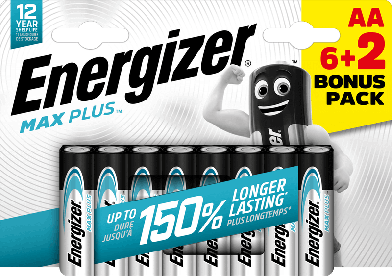 Energizer Max Plus AA alkalické batérie 6+2 8ks E303322200