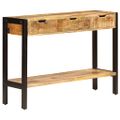vidaXL Príborník z mangového dreva s 3 zásuvkami 110x35x75 cm