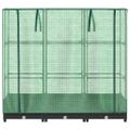 vidaXL Vyvýšený záhon s krytom na skleník, ratanový vzhľad 120x40x123 cm