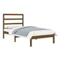 vidaXL Posteľný rám medový drevený masív 75x190cm malé jednolôžko