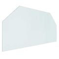 vidaXL Sklenená doska krbu Priehľadná 100 x 50 cm Sklo