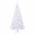 vidaXL Umelý vianočný stromček s 300 LED-i Biela 240 cm PVC a oceľ