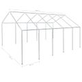 vidaXL Skladovací stan, PE 5x10 m, biely