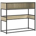 vidaXL Konzolový stolík dub sonoma 90x35x80 cm kompozitné drevo