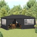 vidaXL Profesionálny párty stan+bočné steny 4x6 m, antracitový 90 g/m²