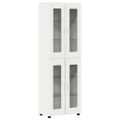 vidaXL Highboard FLORIN 60 x 35 x 182 cm Biela Kompozitné drevo