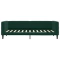 vidaXL Denná posteľ s matracom tmavozelená 90x200 cm zamat