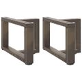 vidaXL Nohy konferenčného stolíka v tvare T, 2 ks, čierne, 50x25x(30-31) cm, oceľové