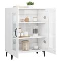 vidaXL Komoda lesklá biela 69,5x34x90 cm spracované drevo