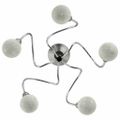 vidaXL Stropná lampa s guľatými sklenenými tienidlami na 5 LED G9