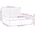 vidaXL Posteľný rám boxspring s matracom tmavosivý 200x200 cm zamat