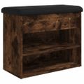 vidaXL Lavička na topánky dymový dub 82x32x50 cm kompozitné drevo