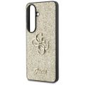 Puzdro Guess Fixed Glitter Big 4G Metal Logo pre Samsung Galaxy S26 zlatá