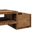 vidaXL Stojan na monitor s policou staré drevo 100x27x15 cm komp.drevo