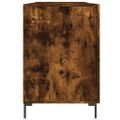 vidaXL Stôl dymový dub 140x50x75 cm kompozitné drevo