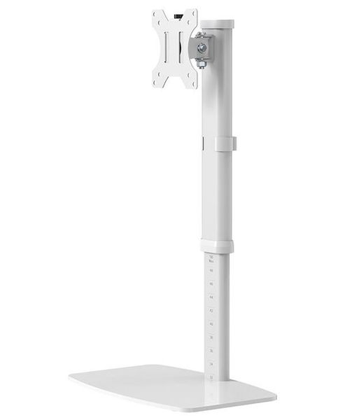 Neomounts FPMA-D890WHITE /Držák displeje/na stůl/10-30"/stojan/VESA 100X100/nosn. 6kg/1 displej/bílý Stojan, VESA, stolní, pro plochý monitor, úhloprícka 10"-30", náklon 80°, otácení 60°, rotace 360°, nosnost 6kg, bílý