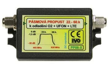 IVO PP08-X Priepust pásmová 22-60k., odladenie O2 + UFON + LTE