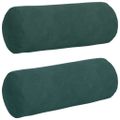 vidaXL Podložkové vankúše 2 pcs Tmavozelená Ø 15 x 40 cm