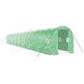 vidaXL Fóliovník s oceľovým rámom zelený 36 m² 18x2x2 m