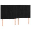 vidaXL Posteľný rám boxspring s matracom čierny 160x200 cm zamat