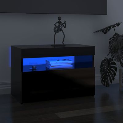vidaXL TV skrinky s LED svetlami 2 ks lesklé čierne 60x35x40 cm