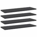 vidaXL Prídavné police 4 ks, sivé 60x20x1,5 cm, drevotrieska
