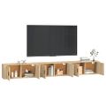vidaXL Nástenné TV skrinky 3 ks dub sonoma 100x34,5x40 cm